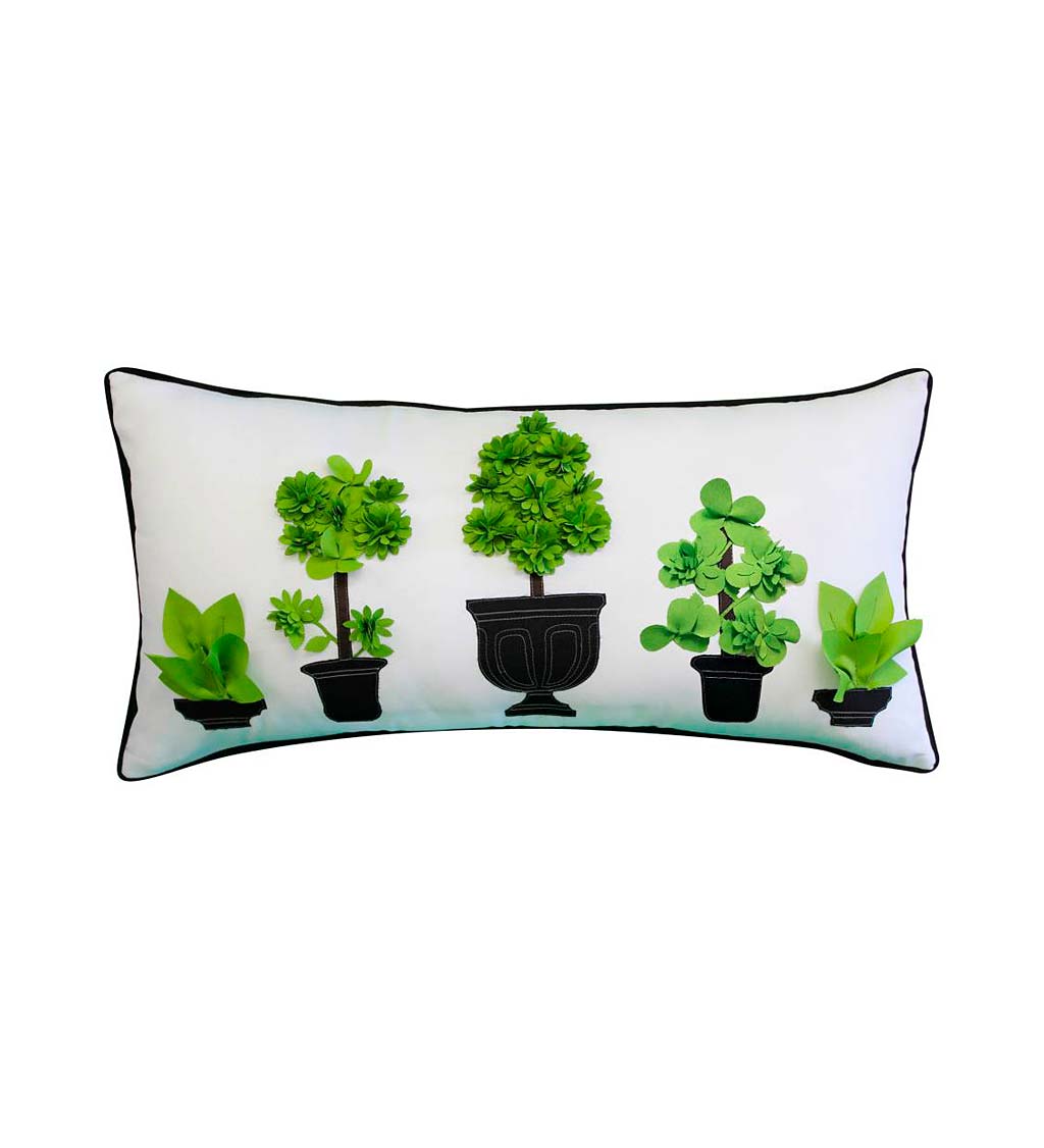 Indoor/Outdoor Topiary Garden Lumbar Pillow