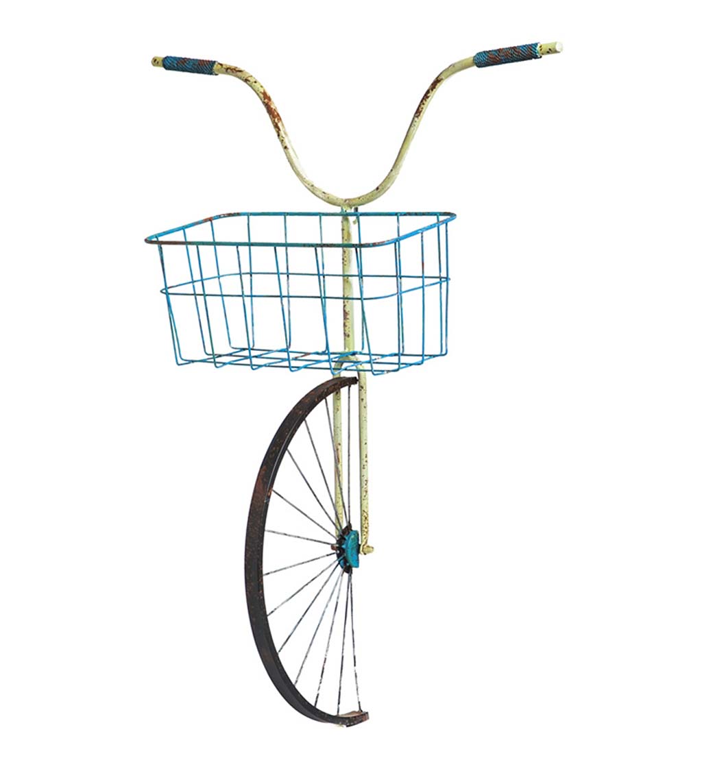 Metal Bike Basket Hanging Planter