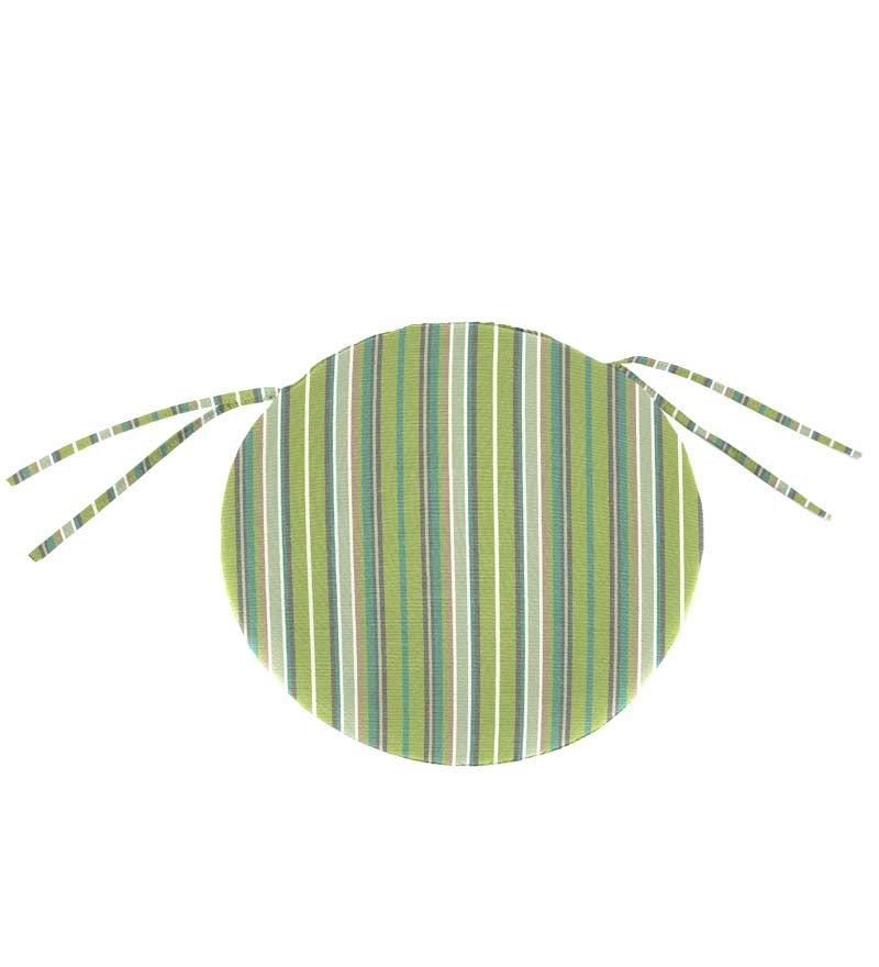 Sunbrella Round Chair Cushion With Ties, 16" x 2" swatch image