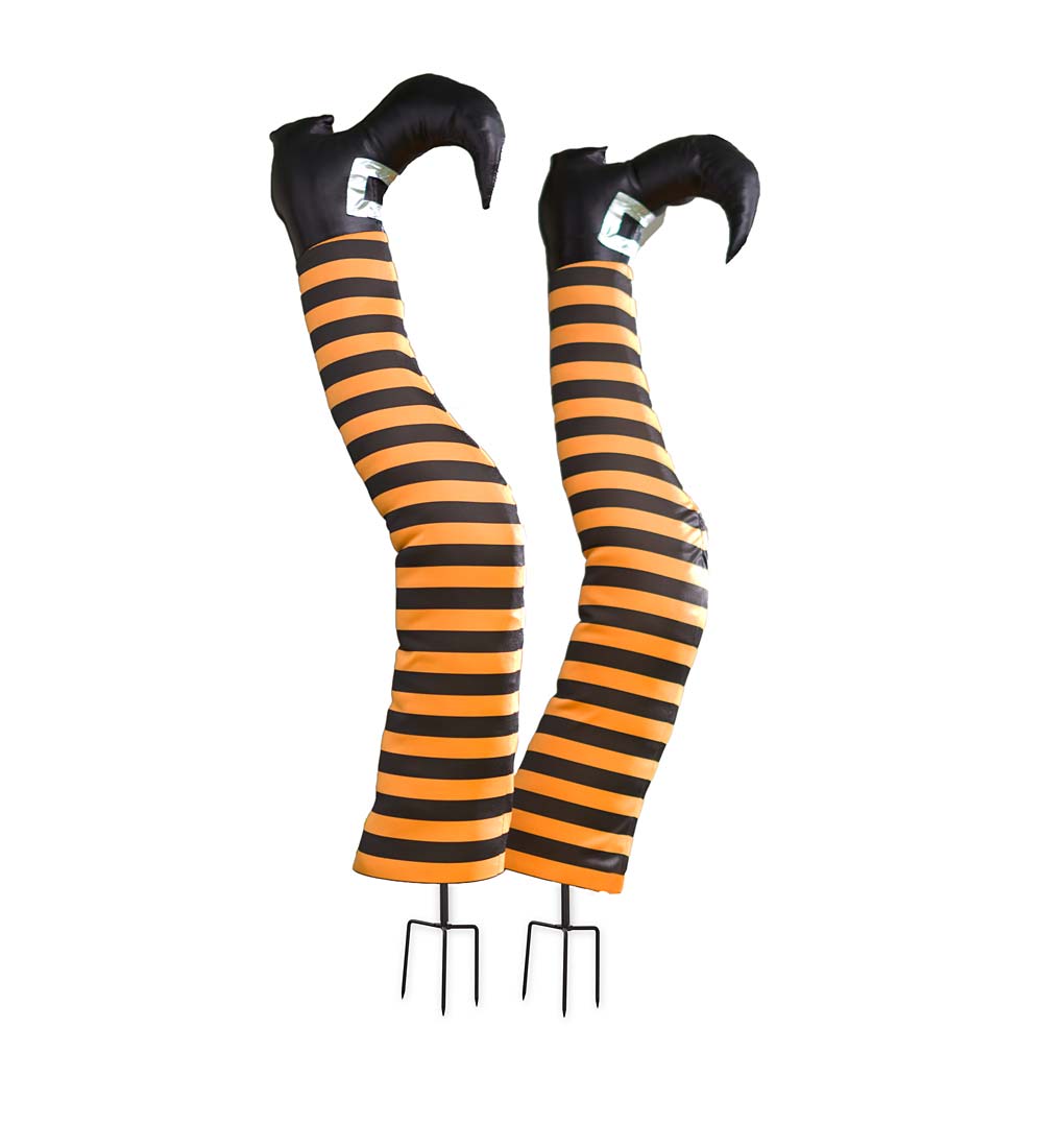 Halloween Witch Leg Stakes, Set of 2