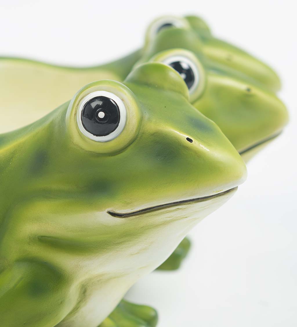Indoor/Outdoor Frogs Triplets Planter for Flowers or Herbs