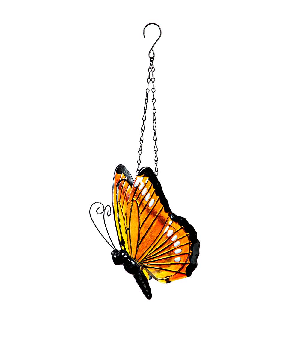 Lighted Glass Butterfly Mobile