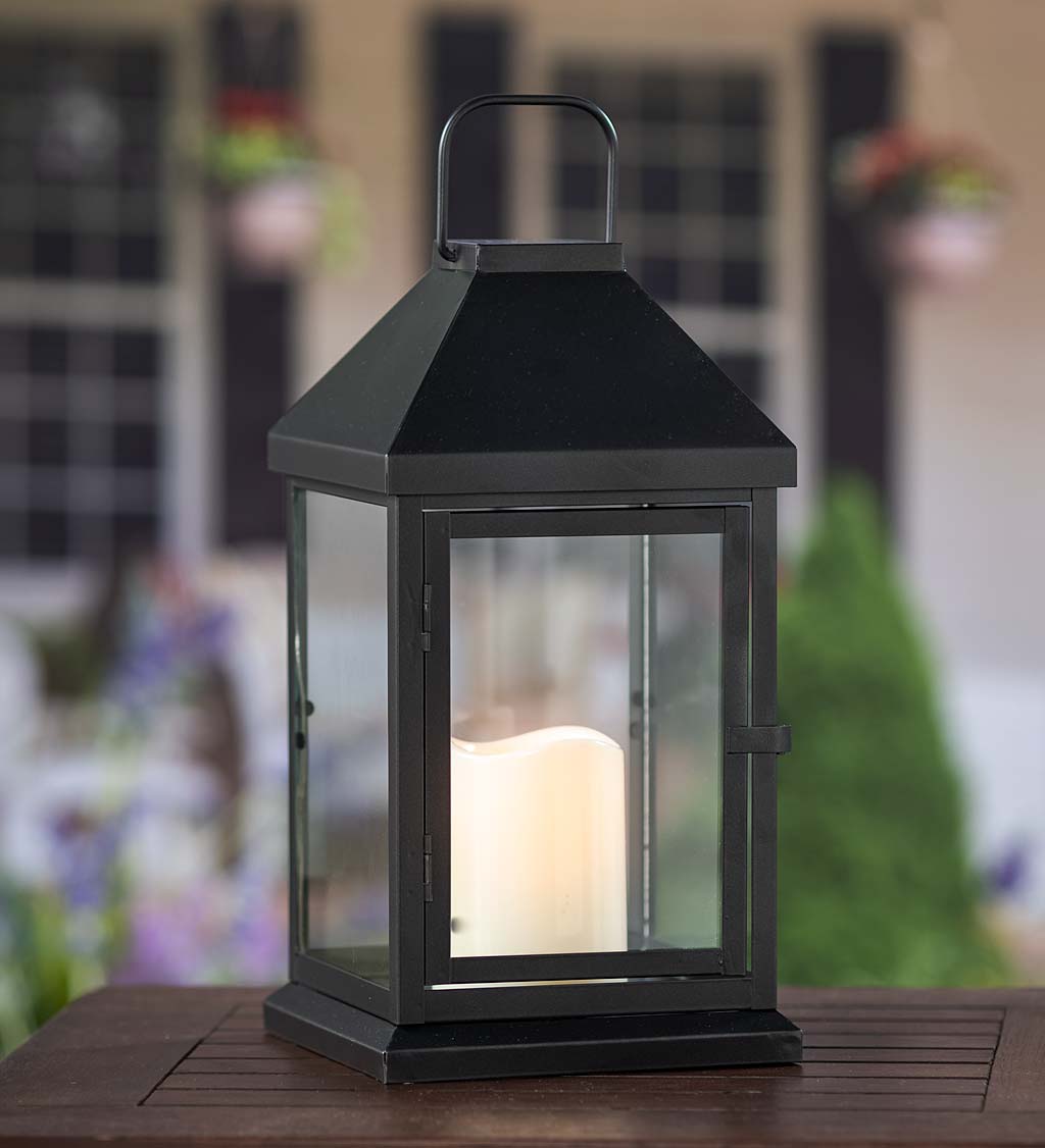 Bedford Solar Lantern with LED Candle