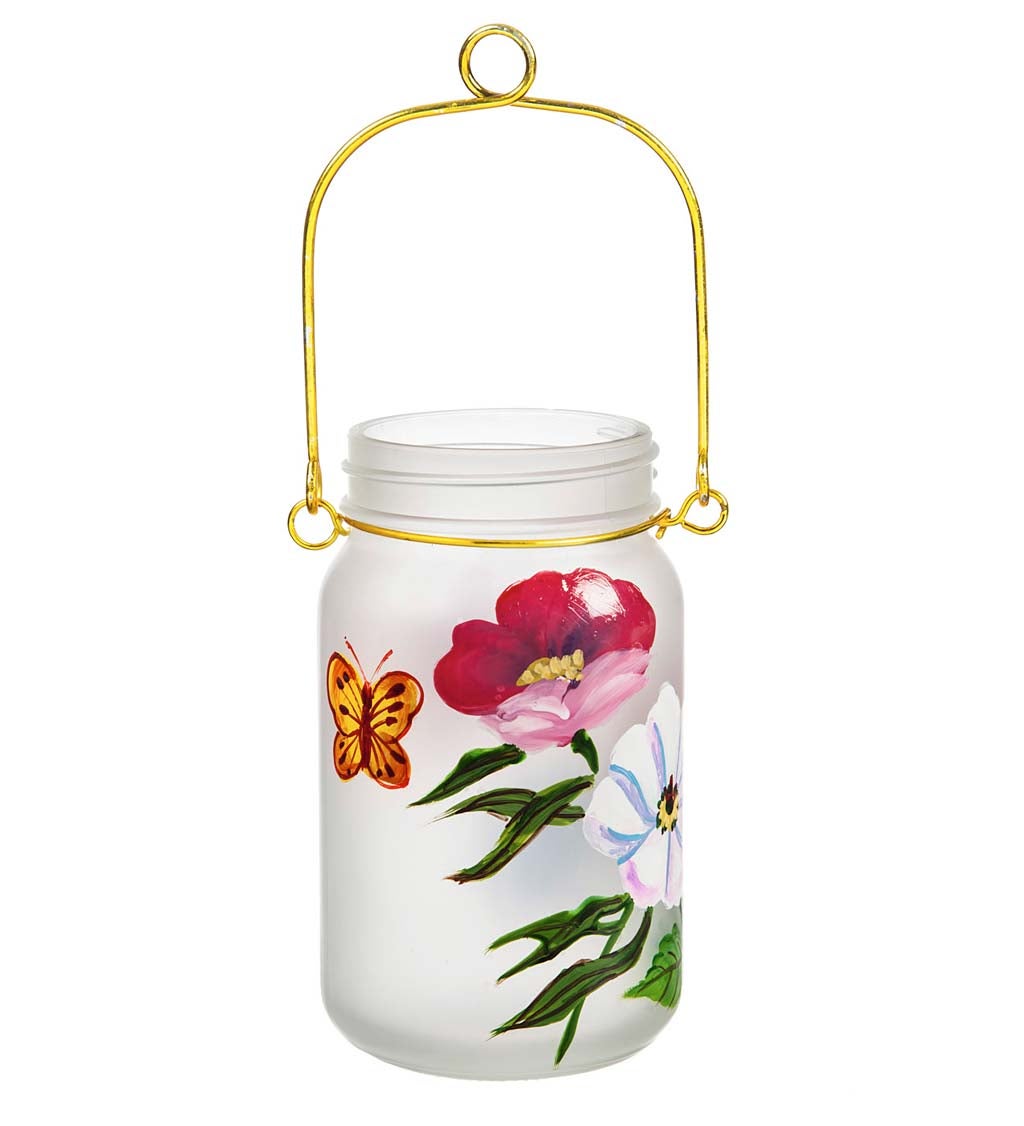 LED Vivid Bouquet Mason Jar Lantern
