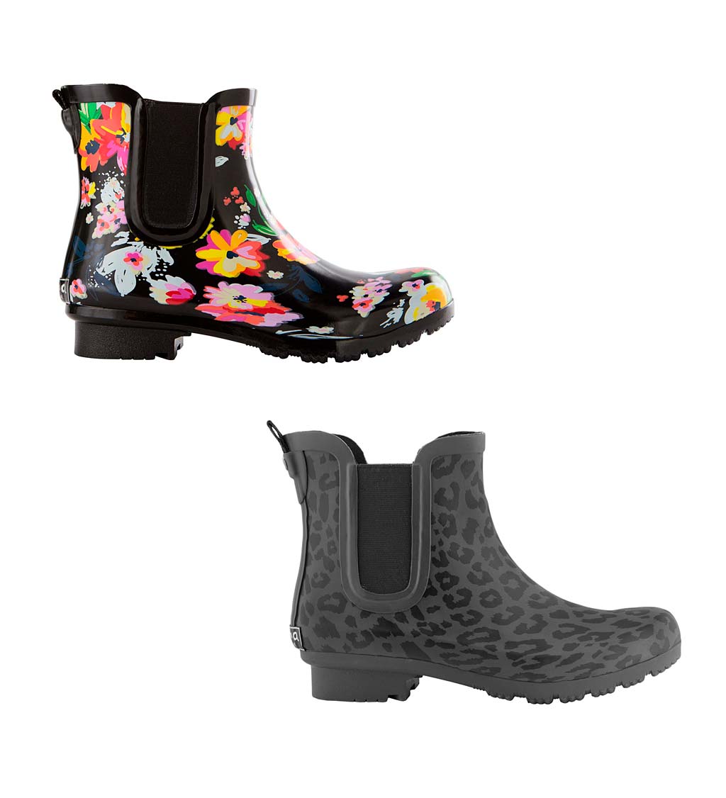 ROMA Waterproof Chelsea Print Rubber Rain Boots