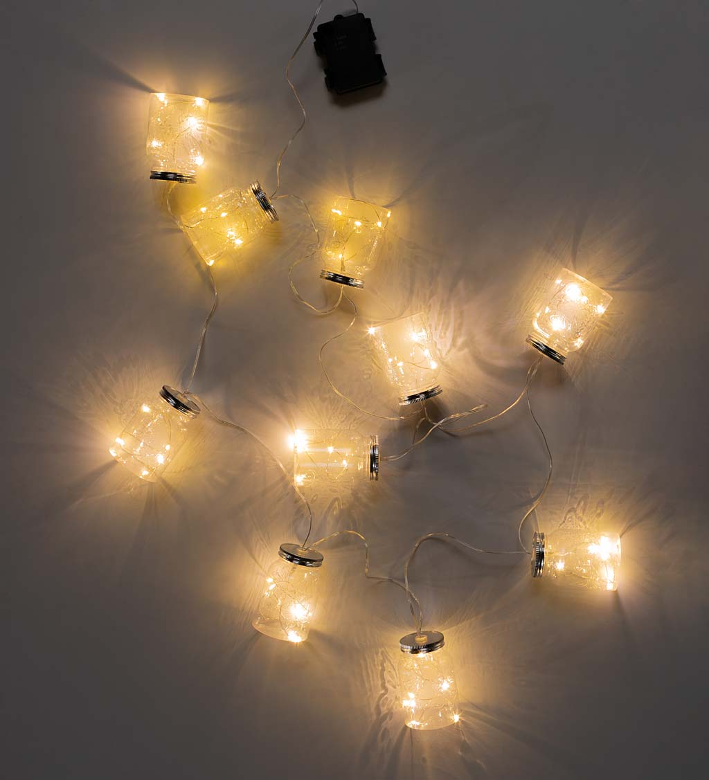 Battery Operated Firefly Jars String Lights