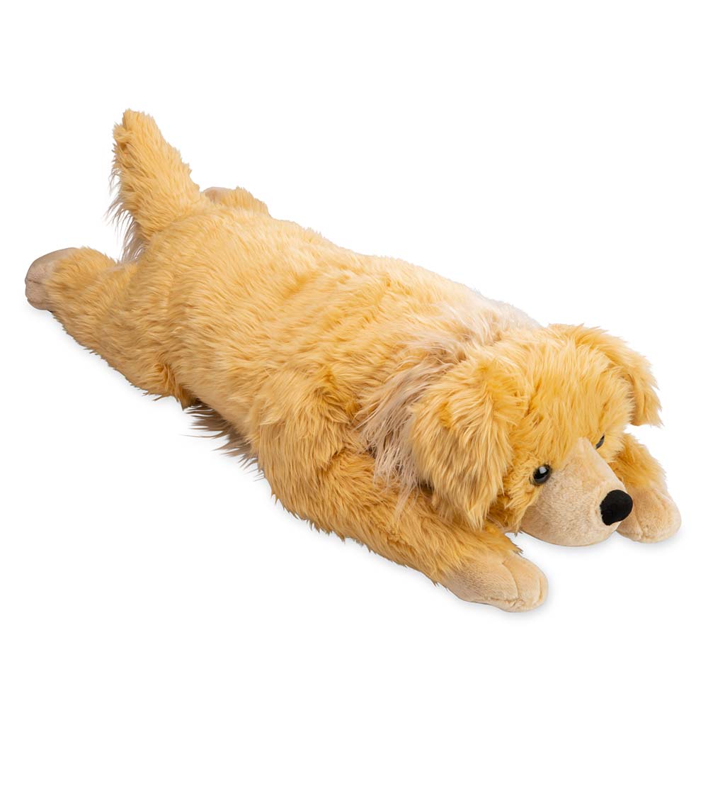 Golden Retriever Plush Cuddle Animal Body Pillow - Golden Retriever |  PlowHearth