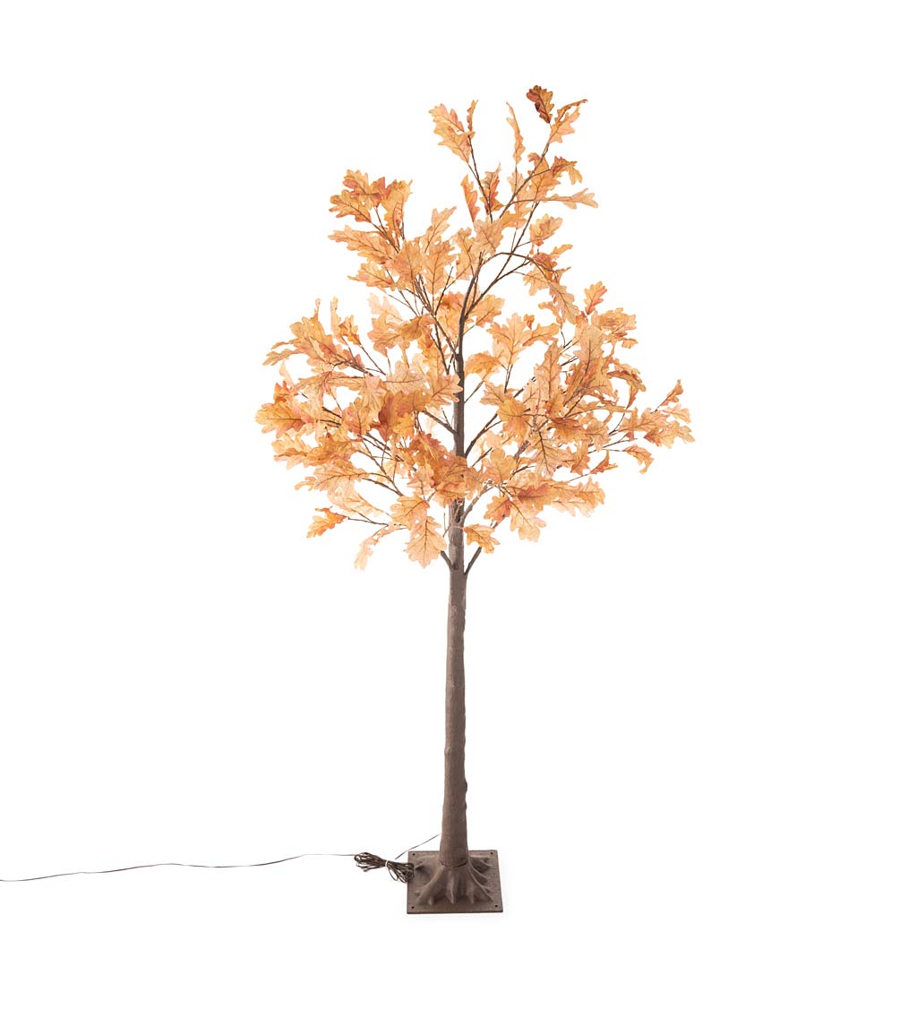 Indoor/Outdoor Electric Lighted Rust Oak Tree, 6'H with 208 Lights