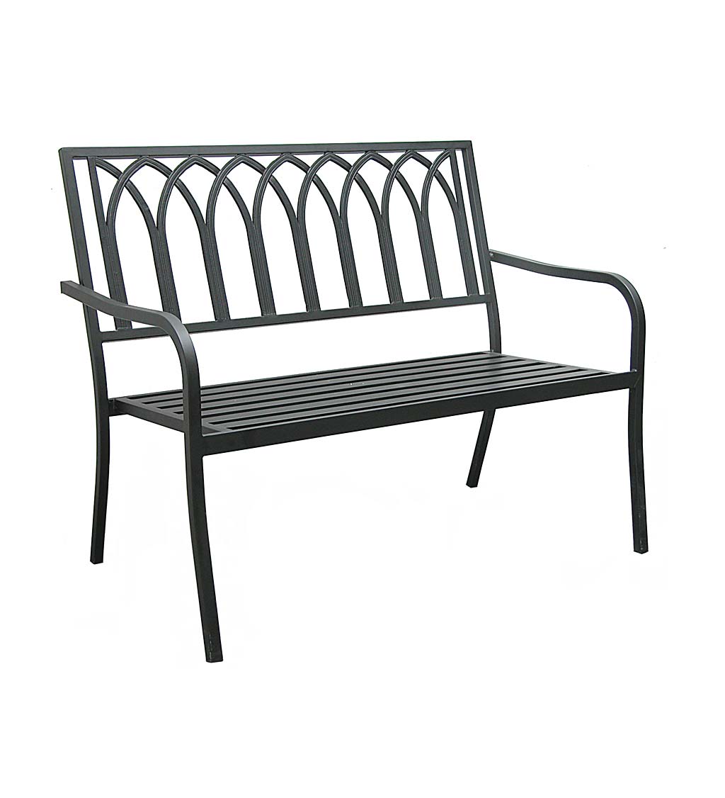 Cathedral Metal Garden Bench