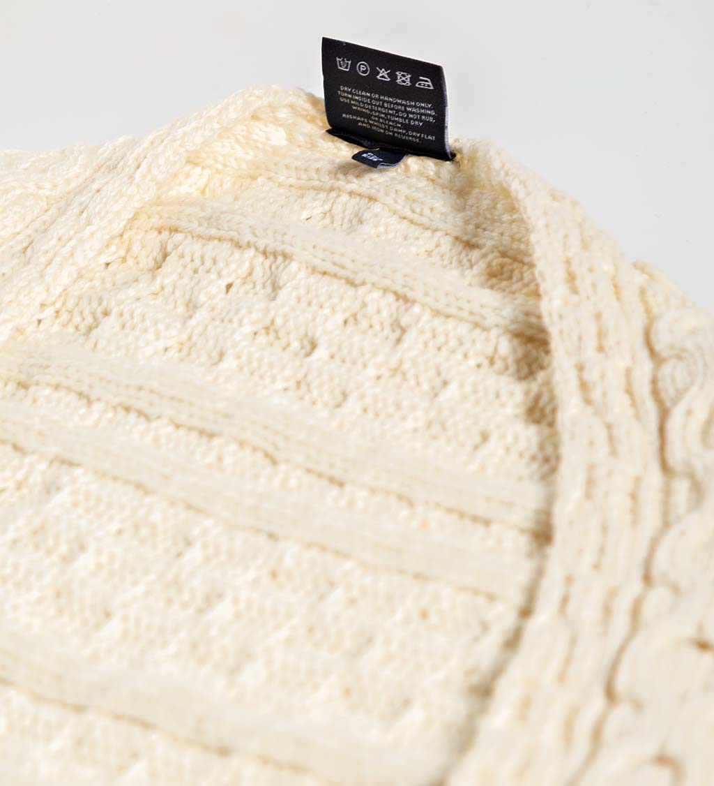 Women's Irish Merino Wool Throw Over Wrap Sweater