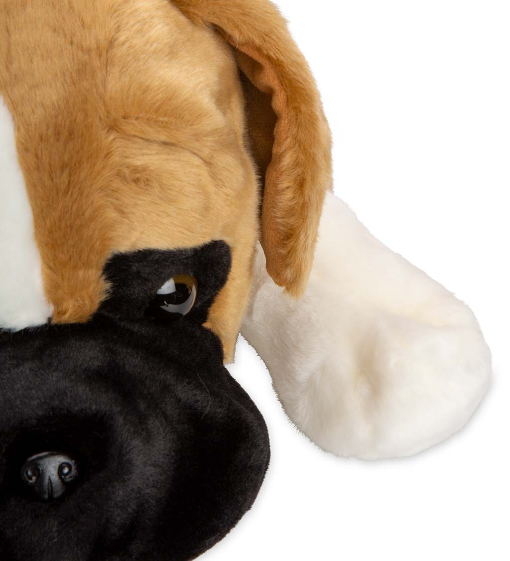 Boxer Plush Cuddle Animal Body Pillow
