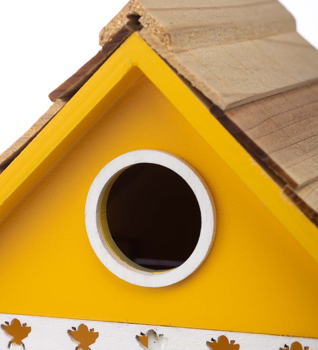 Bumblebee Wooden Cottage Birdhouse