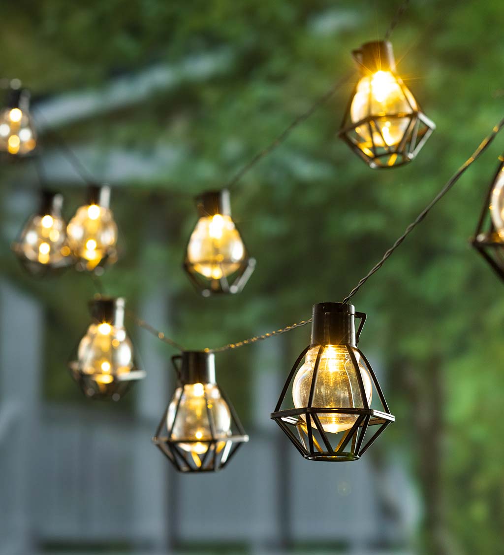 Battery-Operated Cage Style String Lights