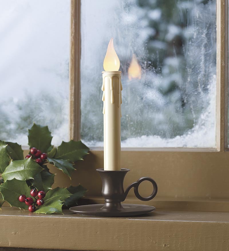 Battery-Operated Cordless Classic Candlestick With Auto Timer