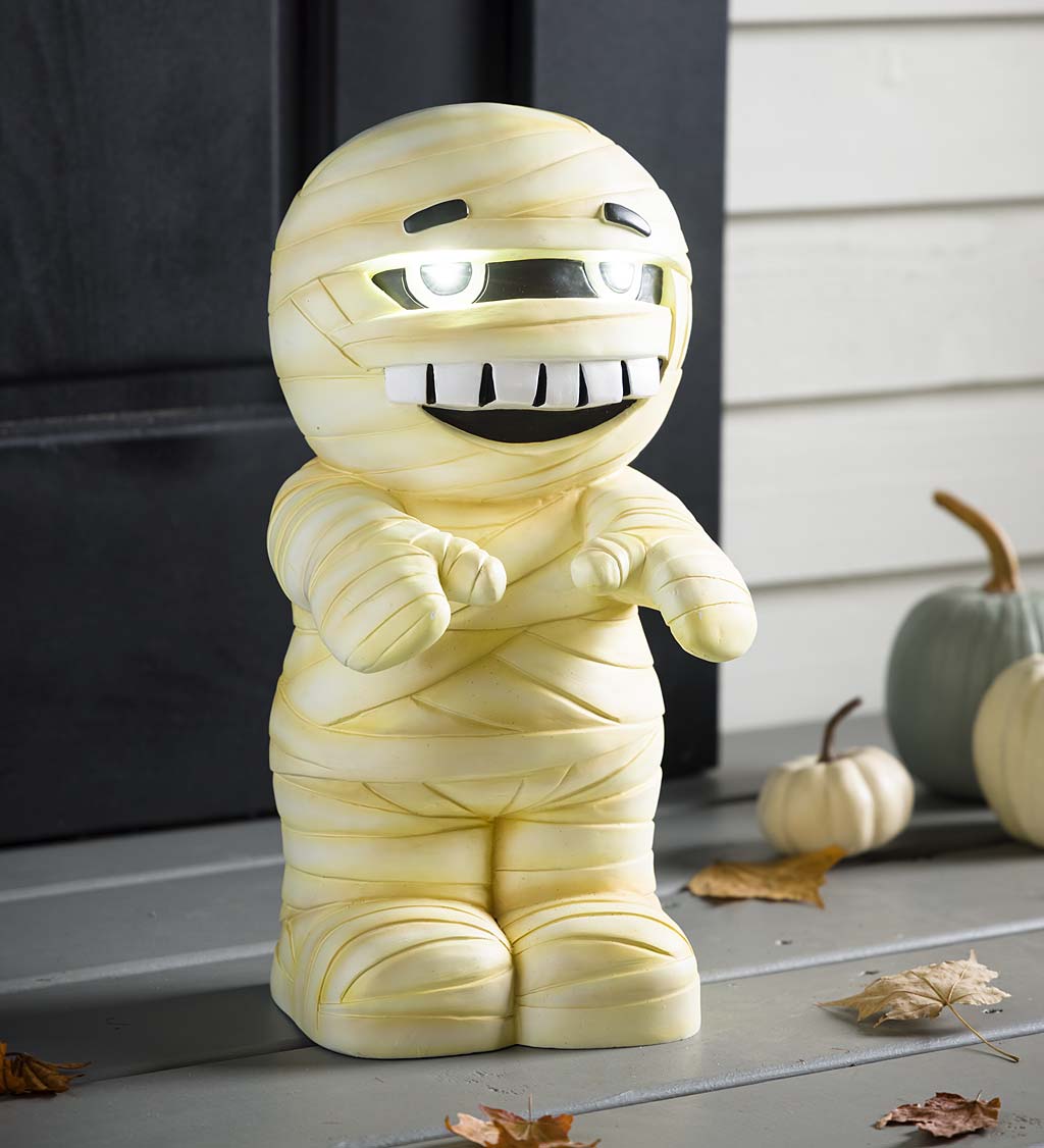 Indoor/Outdoor Lighted Mummy Shorty Halloween Statue