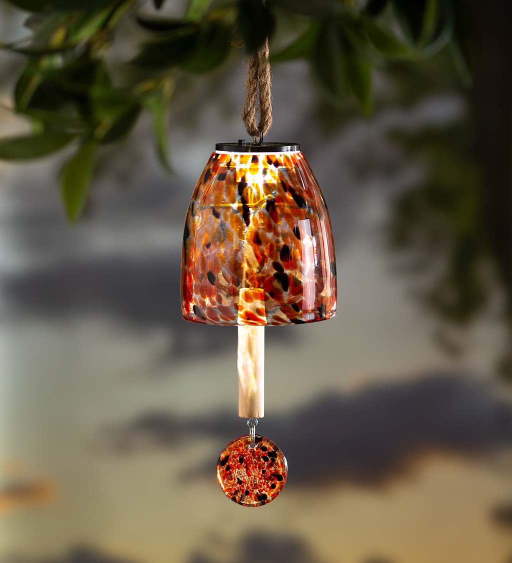 Solar Art Glass Bell Chime