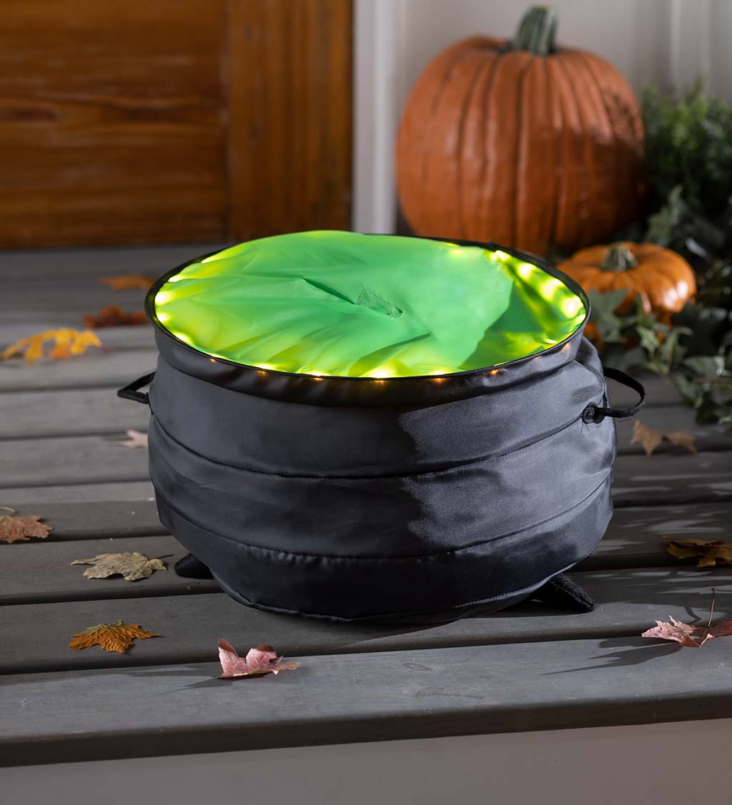Indoor/Outdoor Halloween Witch's Cauldron with Lights
