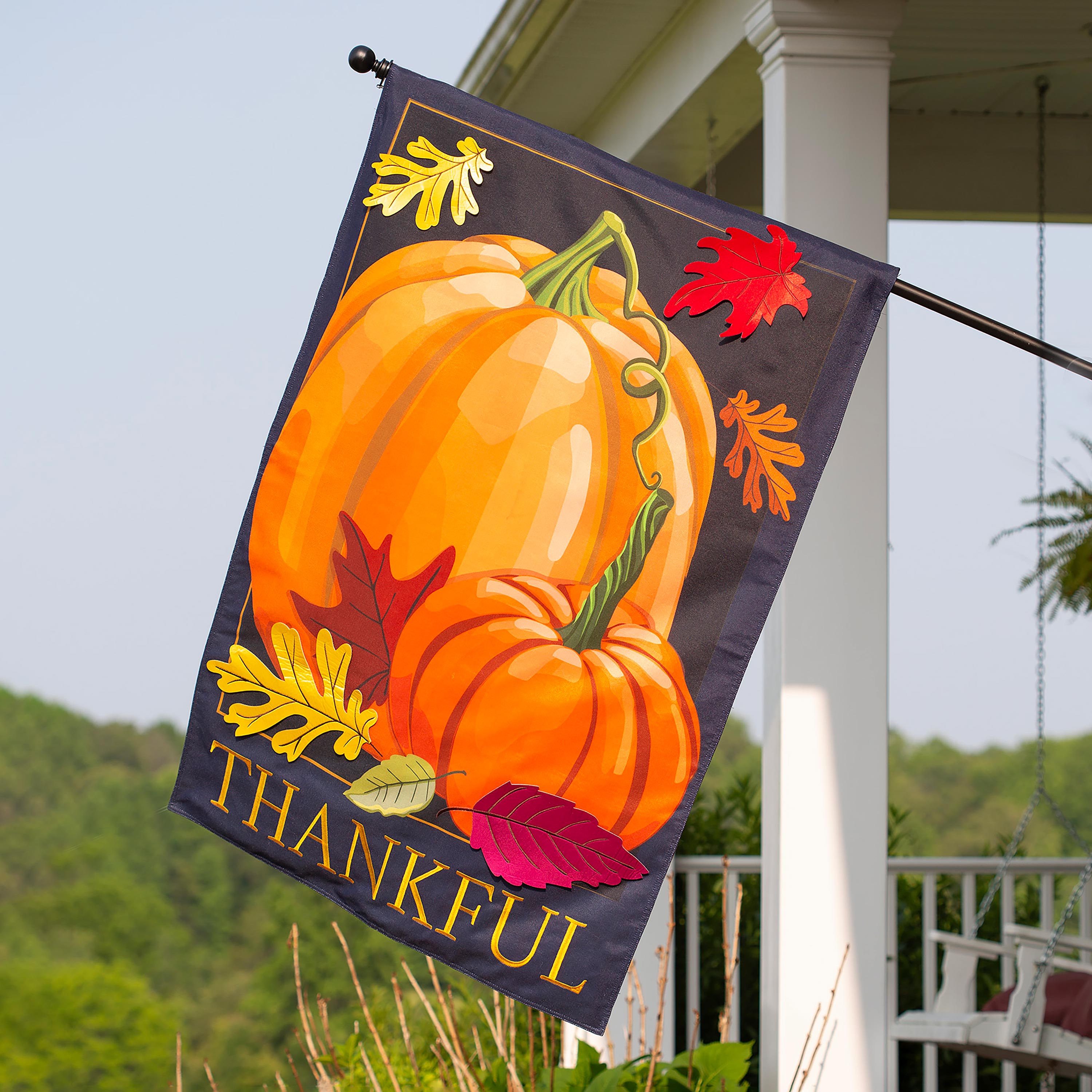 Thankful Pumpkins Estate Flag
