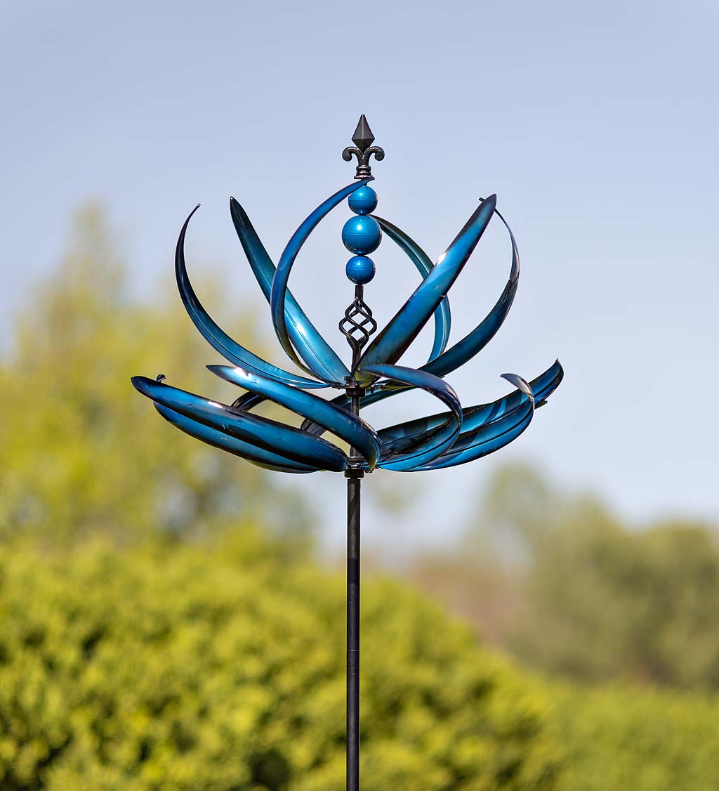 Blue Lotus Wind Spinner