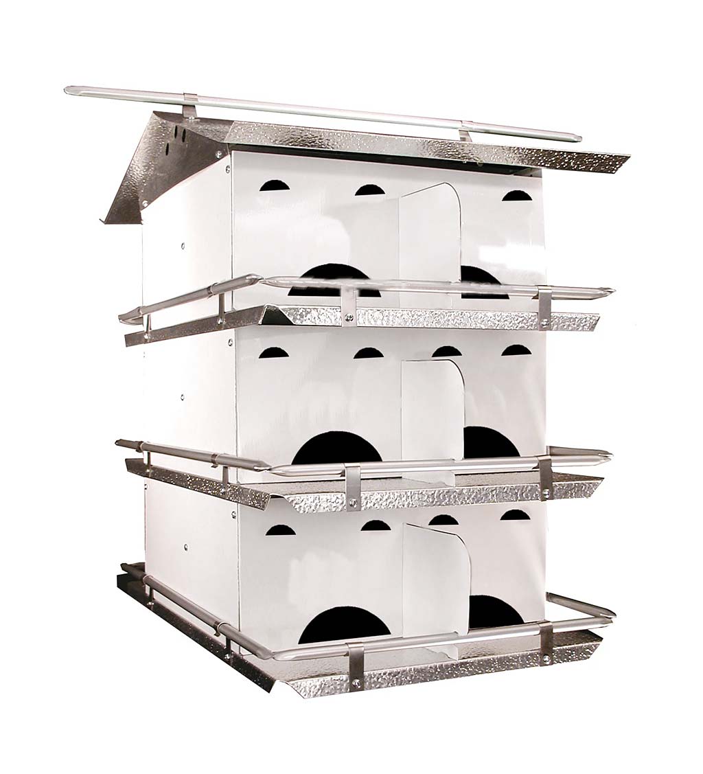 12-Room Purple Martin Birdhouse with Starling-Resistant Openings
