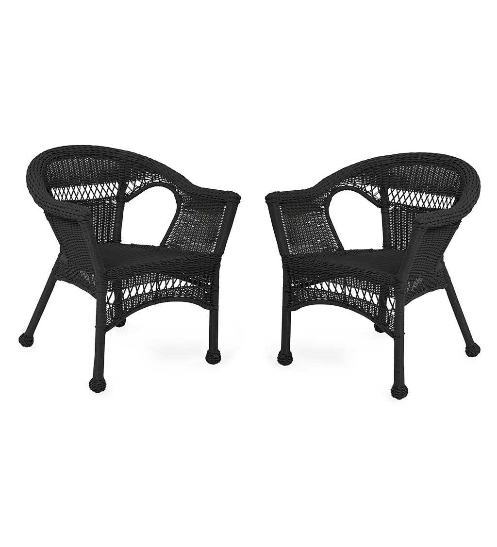 Easy Care Resin Wicker Chairs, Set of 2
