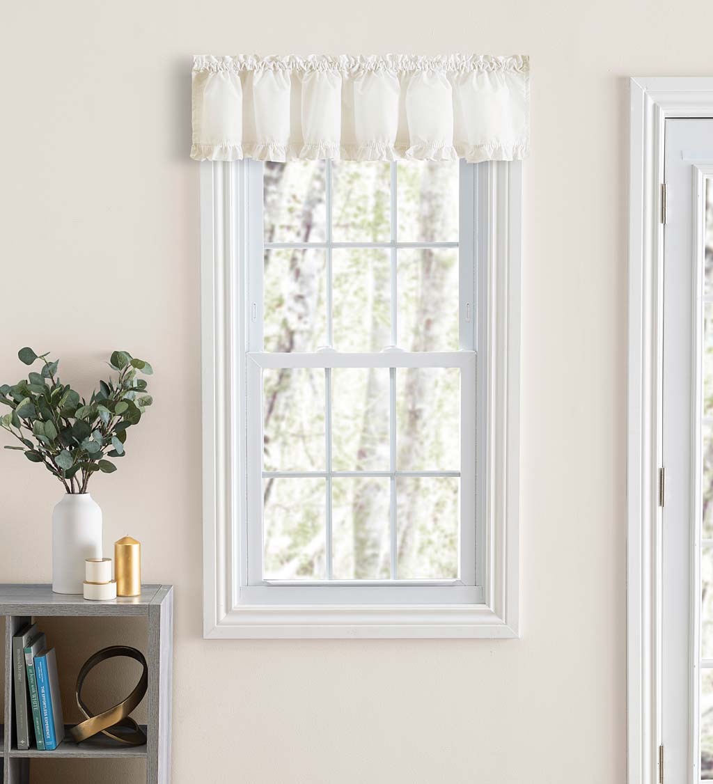 Classic Narrow Ruffle Curtains | Plow & Hearth