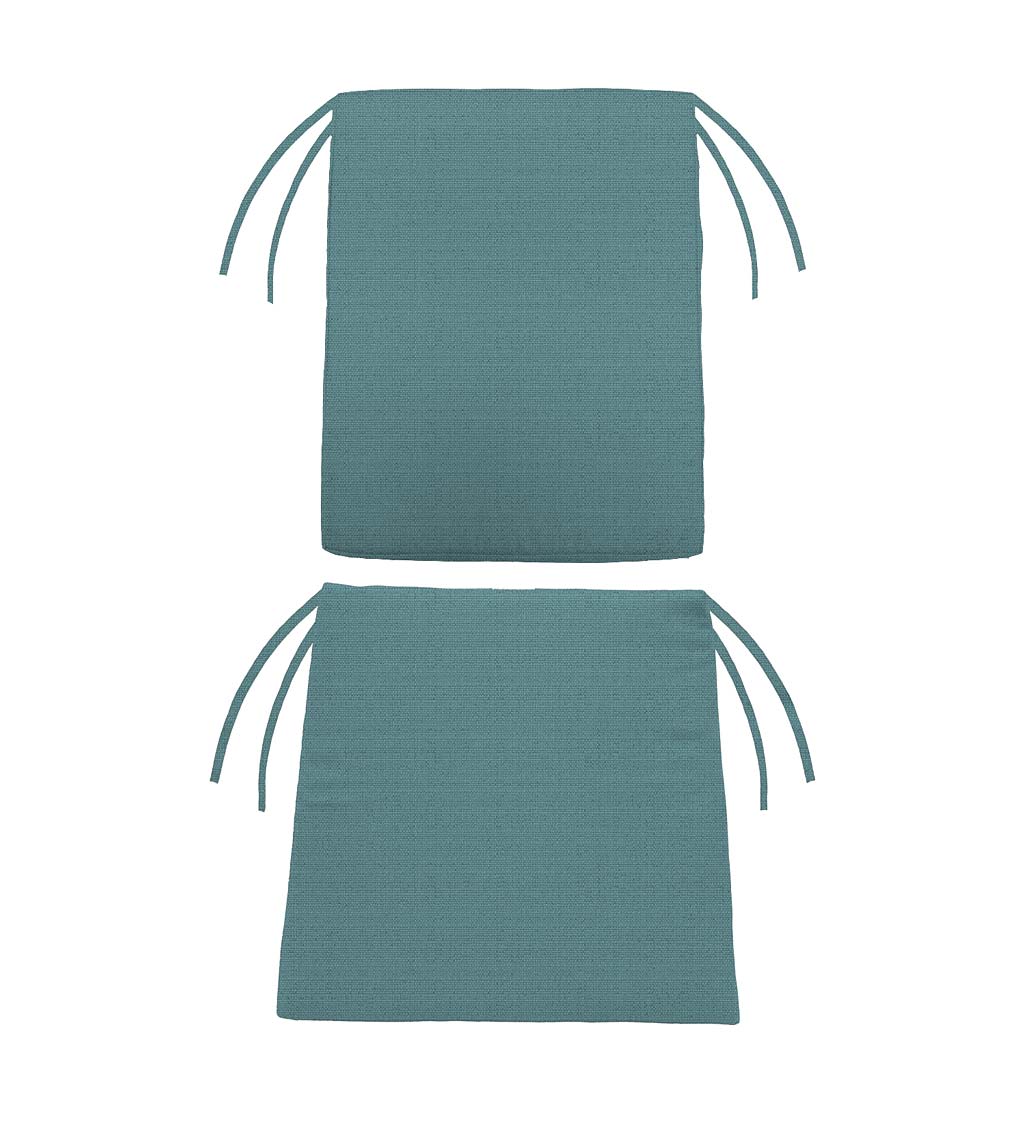 Suntastic Premium 2-Piece Rocker Chair Cushions with Ties, 21" x 19" x 2½"