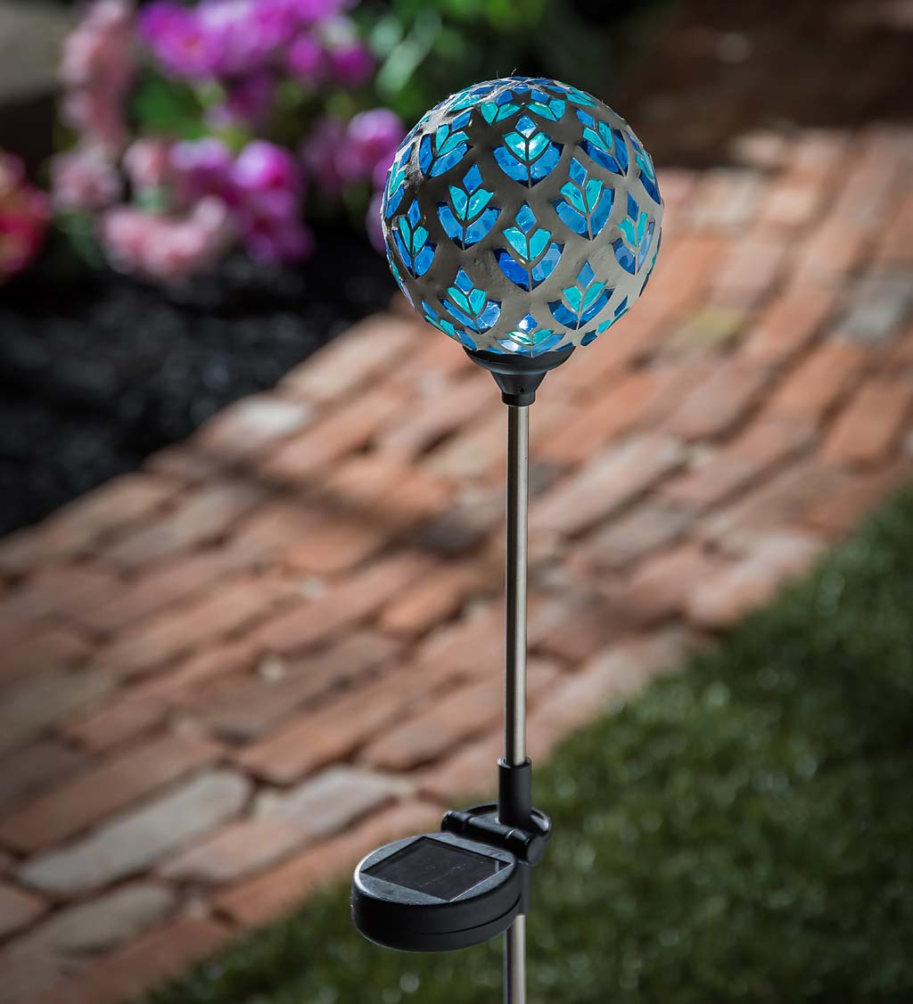 22"H Solar Mosaic Globe Garden Stake swatch image