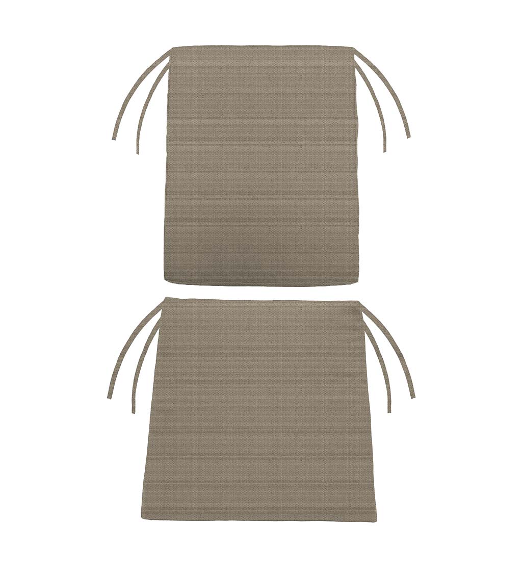 Suntastic Premium 2-Piece Rocker Chair Cushions with Ties, 21" x 19" x 2½"