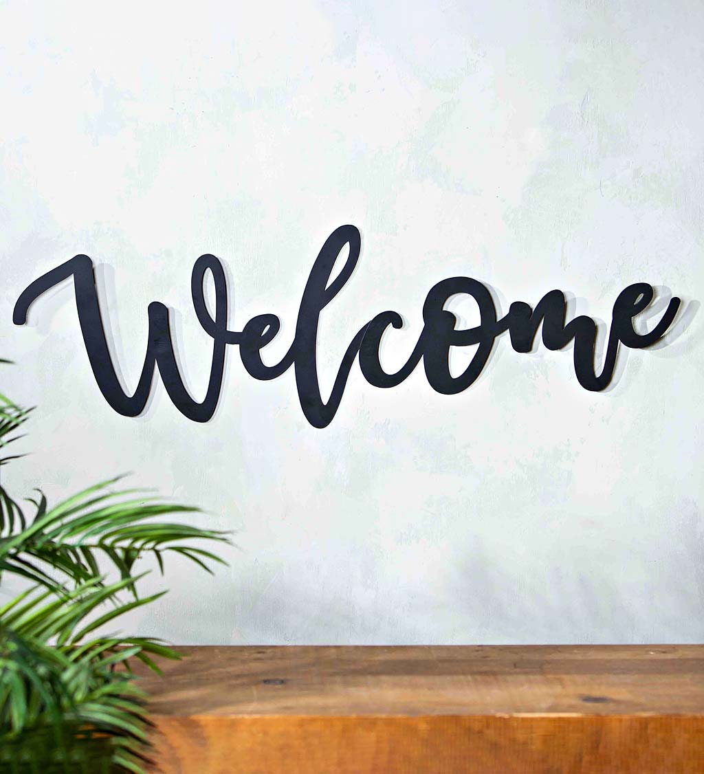 Script-Style Welcome Sign