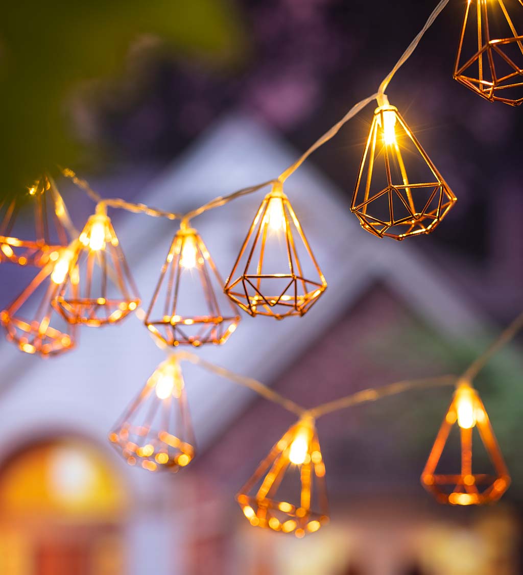 Battery-Operated Geometric String Lights