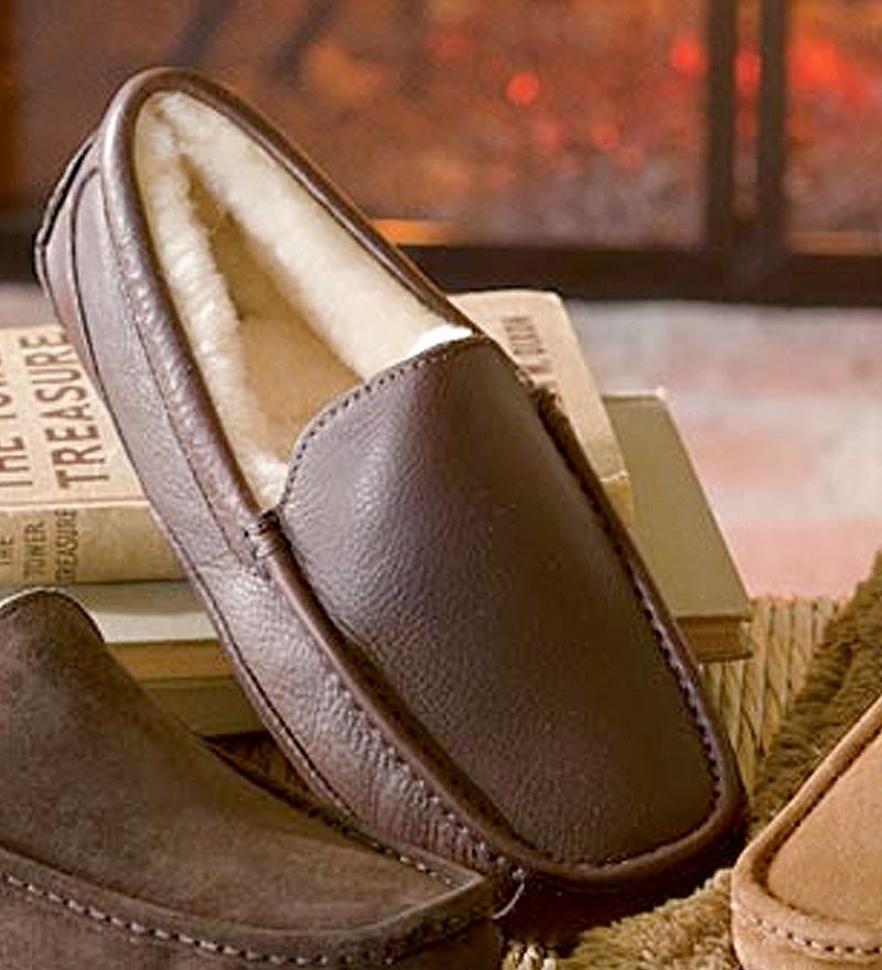 UGG® Australia Men's Leather Ascot Slippers