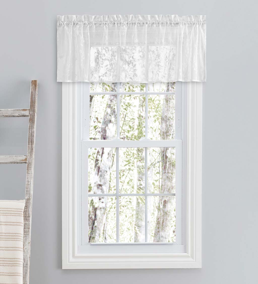 Isabella Lace Tailored Valance, 52"W x 14"L swatch image
