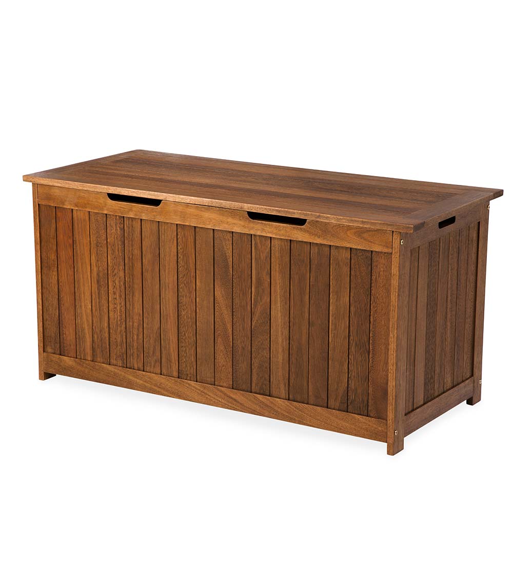 Eucalyptus Wood Storage Box, Lancaster Outdoor Furniture Collection