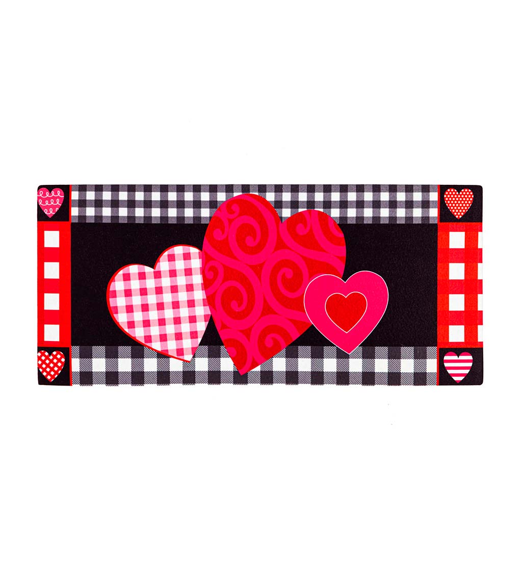 Valentine's Heart Patterned Border Sassafras Switch Mat