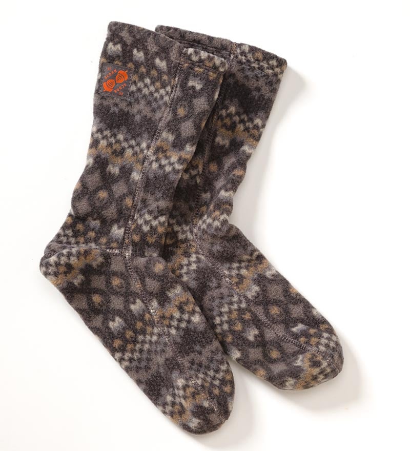 Acorn® Fleece Socks For Men and Women - Solid Black - Medium