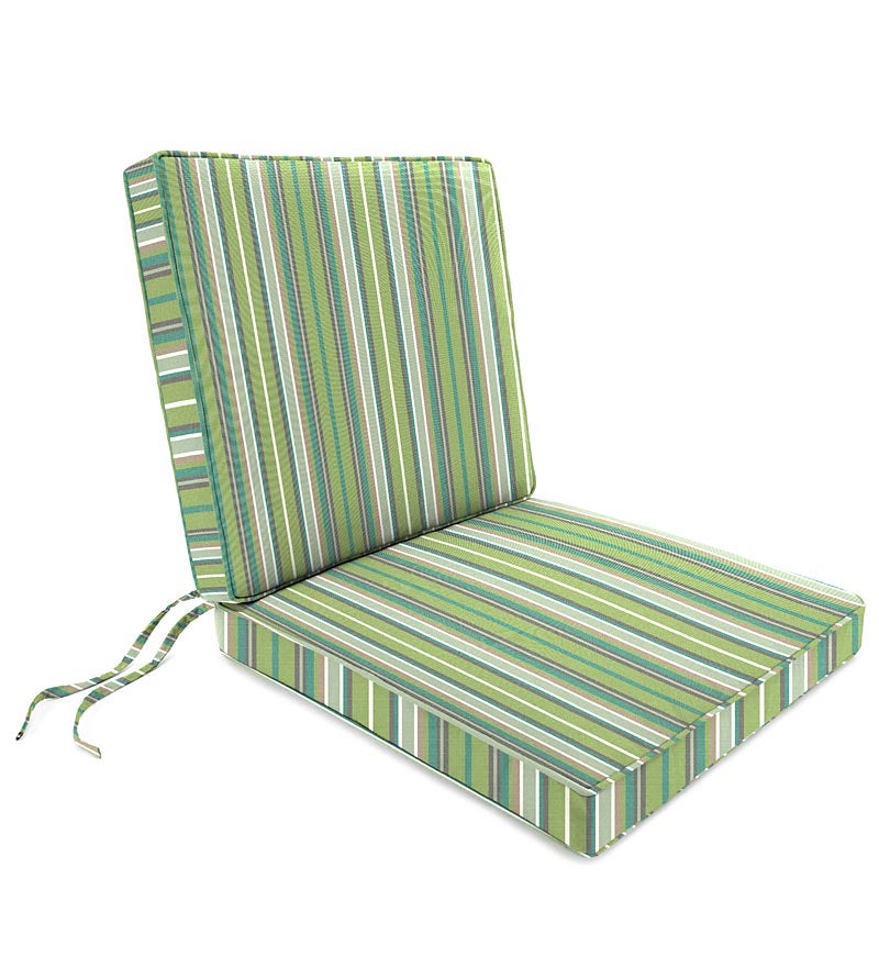 Sunbrella Seat-and-Back Chair Cushion with Ties, Seat: 19" x 17" x 3"; Back: 19" x 19" x 3" swatch image