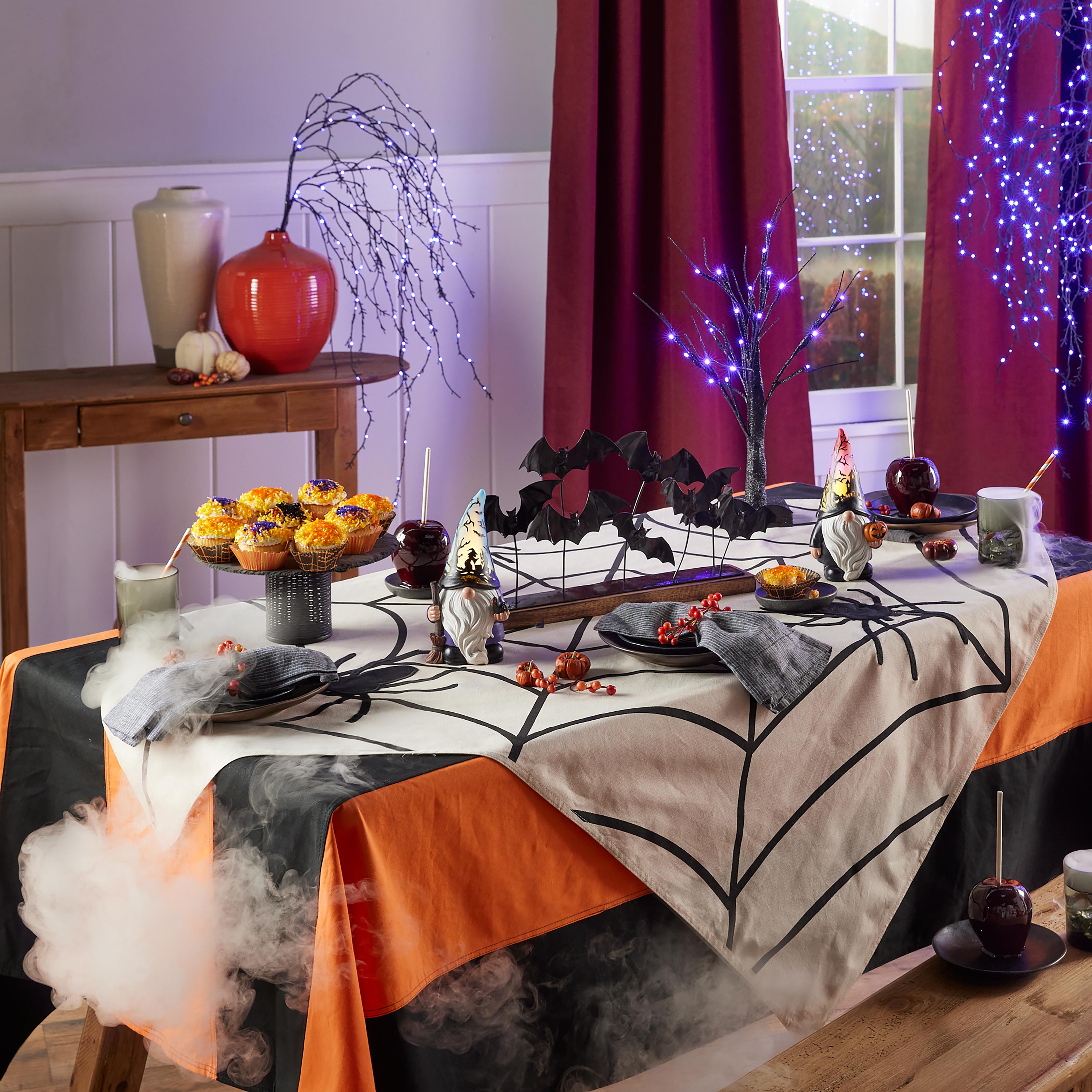 Halloween Spooky Spiderweb Table Throw