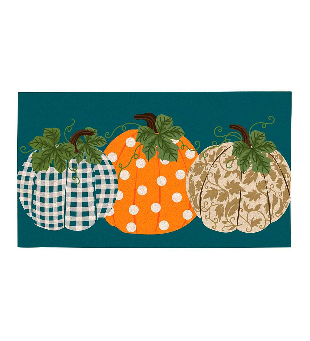 Patterned Pumpkins Coir Fiber Mat