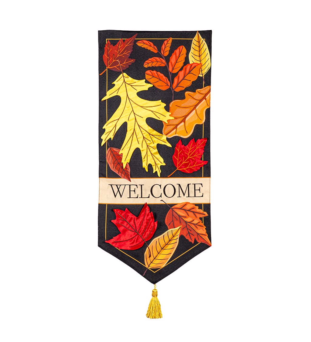 Fall Leaves Welcome Pennant Flag