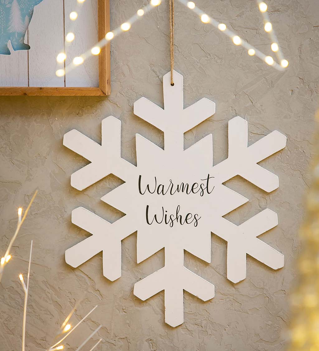 Wooden Snowflake Wall Decor, Set of 3