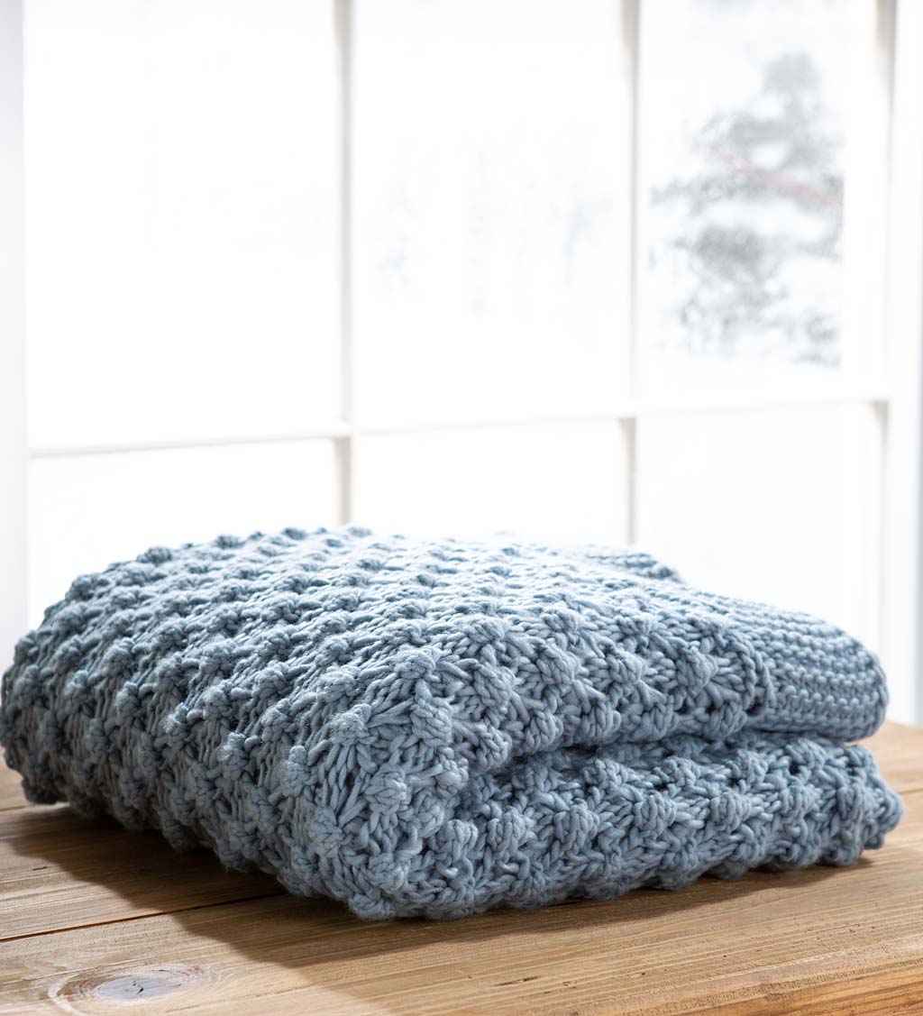 Lightweight Knitted Cozy Acrylic Throw