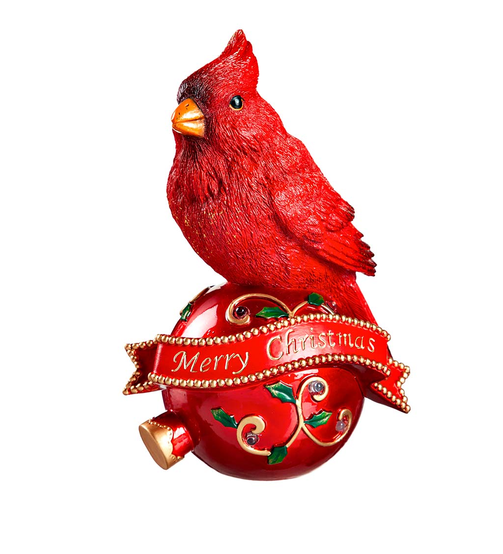 Lighted Holiday Cardinal on Ornament swatch image