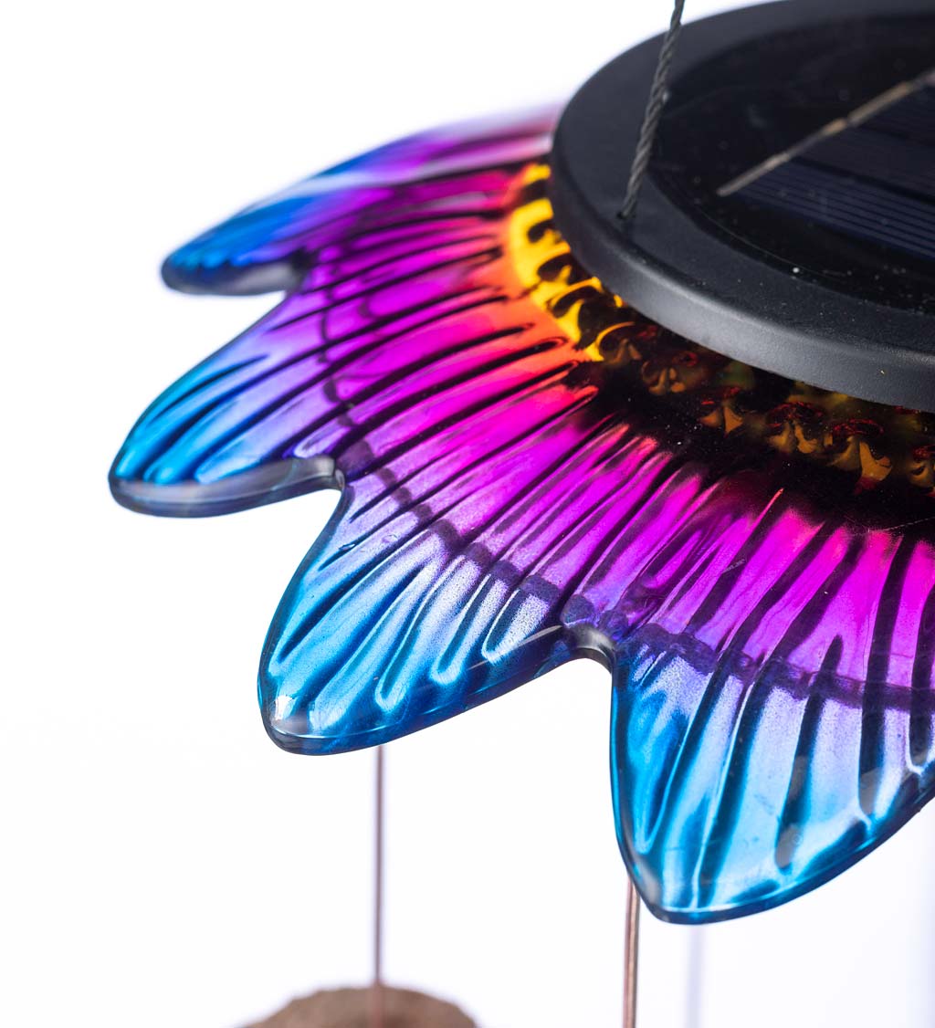 Colorful Art Glass Solar Mobile