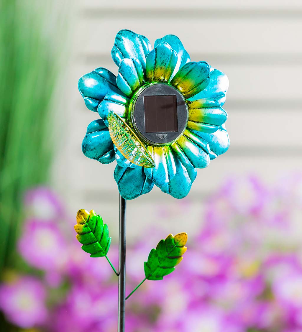 Secret Solar Flower Garden Stake