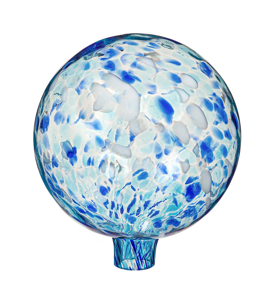 Art Glass Confetti Gazing Ball with Stand