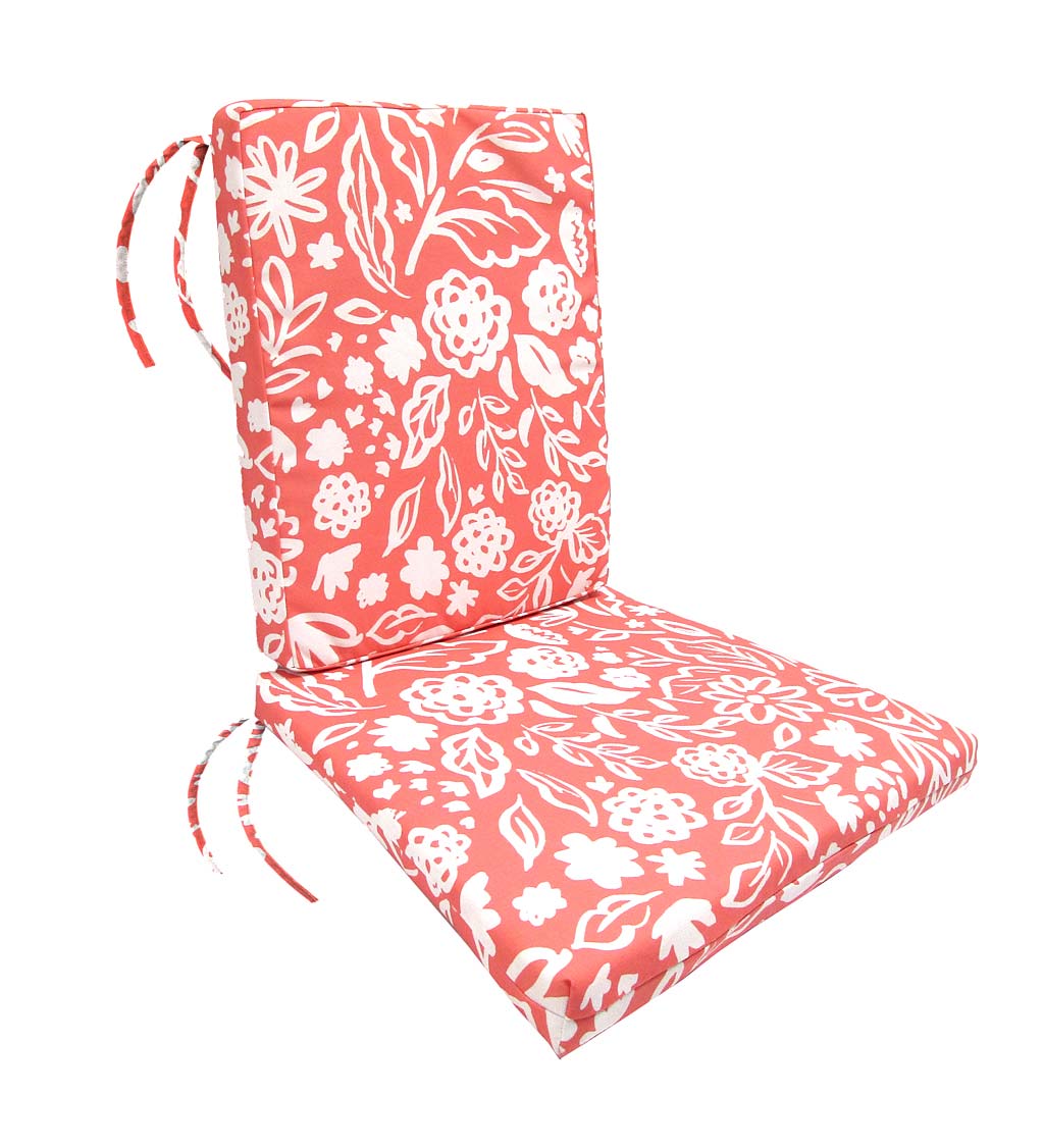 Polyester Classic Chair Cushion With Ties, Seat 19" x 17" x 2½"; Back 19" x 19" x 2½" swatch image