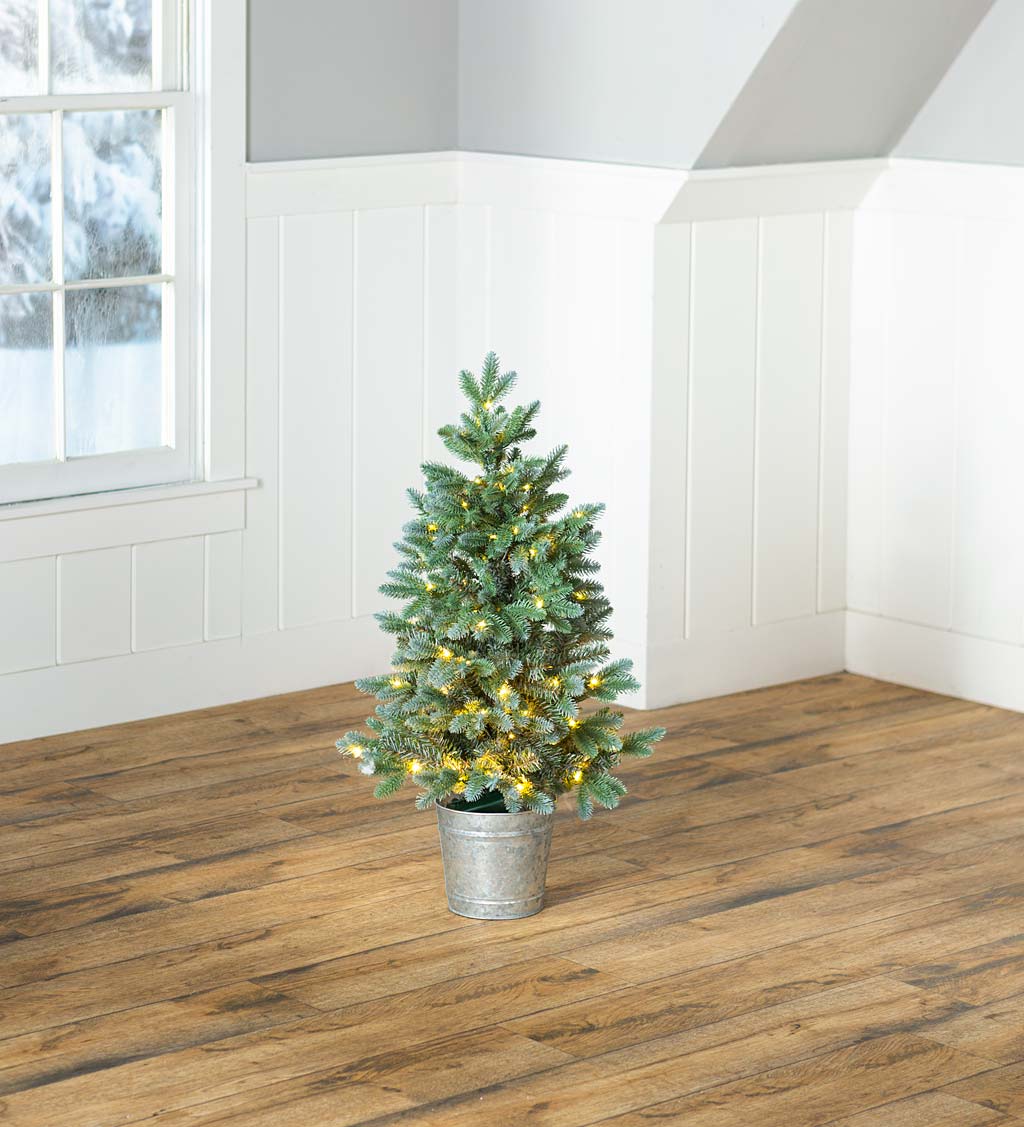 Indoor/Outdoor Petersburg Potted Tree with Warm White LEDs