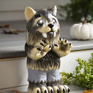 Indoor/Outdoor Lighted Werewolf Shorty Halloween Statue