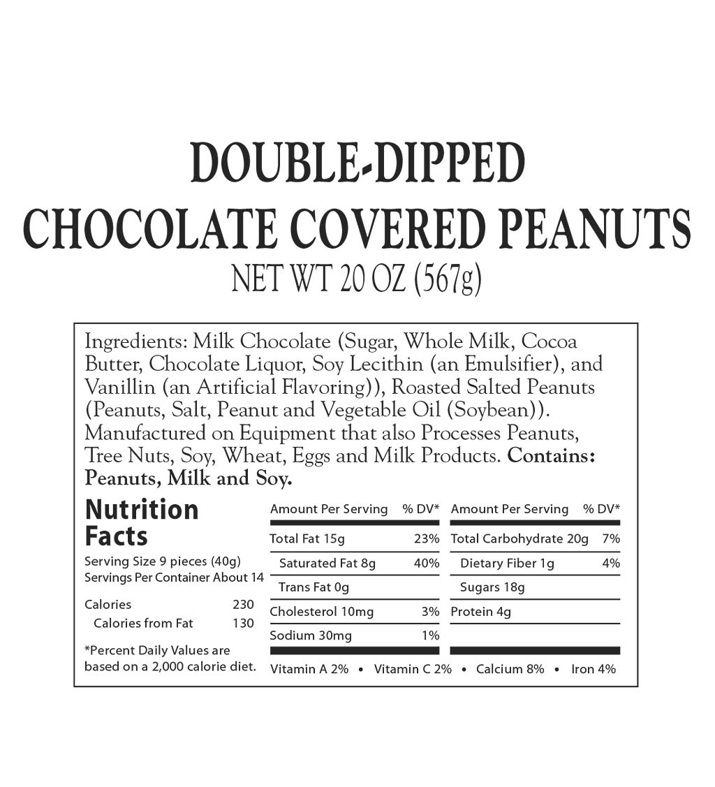 Chocolate-Covered Virginia Peanuts, 20 oz. Resealable Tin